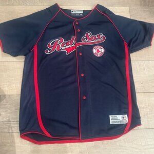 TRU FAN YOUTH BASEBALL JERSEY RED SOX XL 14-16